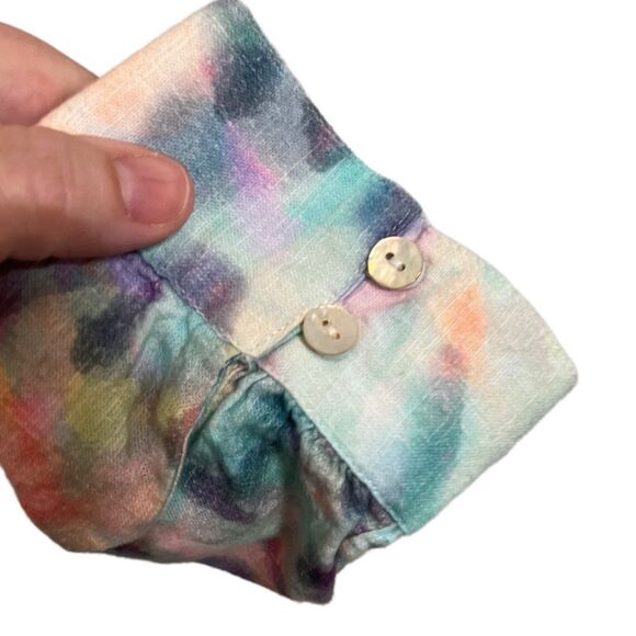 Soft Surroundings pastel embellished top PXL BEADED SEQUINED COTTON TUNIC - Picture 6 of 9